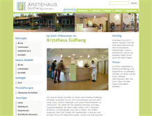 Tablet Screenshot of aerztehaus-suedhang.de